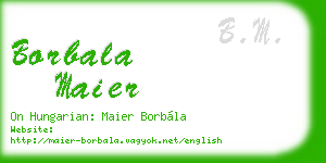 borbala maier business card