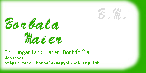 borbala maier business card